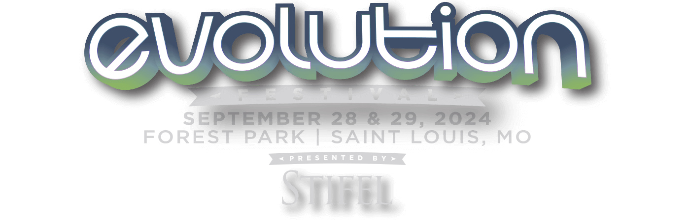 Logo for Evolution Festival, September 28 and 29, Forest Park Saint Louis, MO